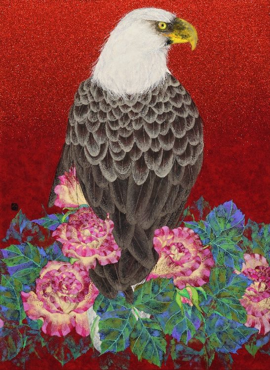   －在引来花的鸟叫-福本百惠日本画展